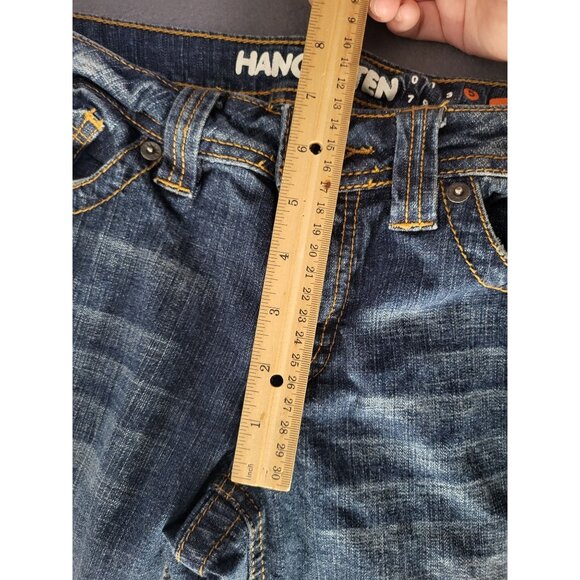 HANG TEN Juniors SZ 5 y2k Skinny Distressed Denim Jeans Low Rise - Picture 8 of 9